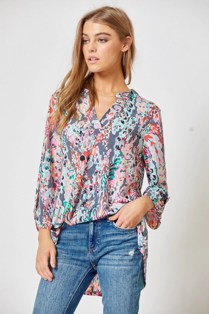 The Lizzy Top - Grey Multi