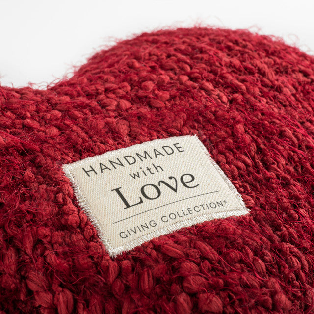 Giving Heart Weighted Pillow - Red