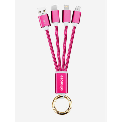 Hot Pink Keychain Cables