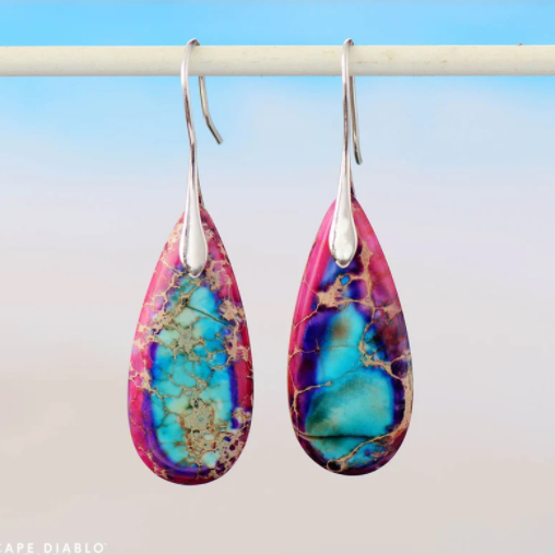 Tibetan Energy Jasper Earrings