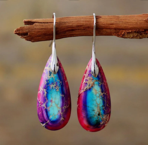 Tibetan Energy Jasper Earrings