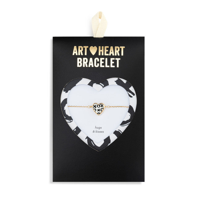 Art Heart Bracelet - Hugs & Kisses