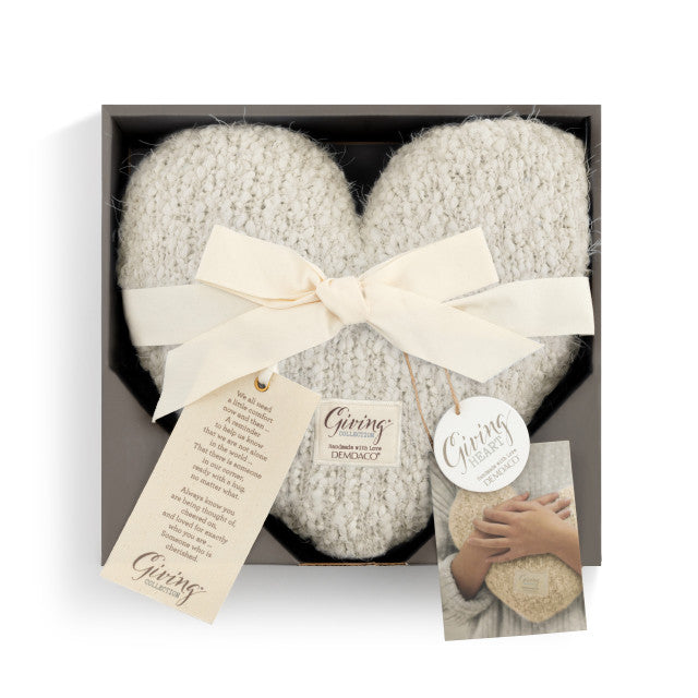 Giving Heart Weighted Pillow - Cream