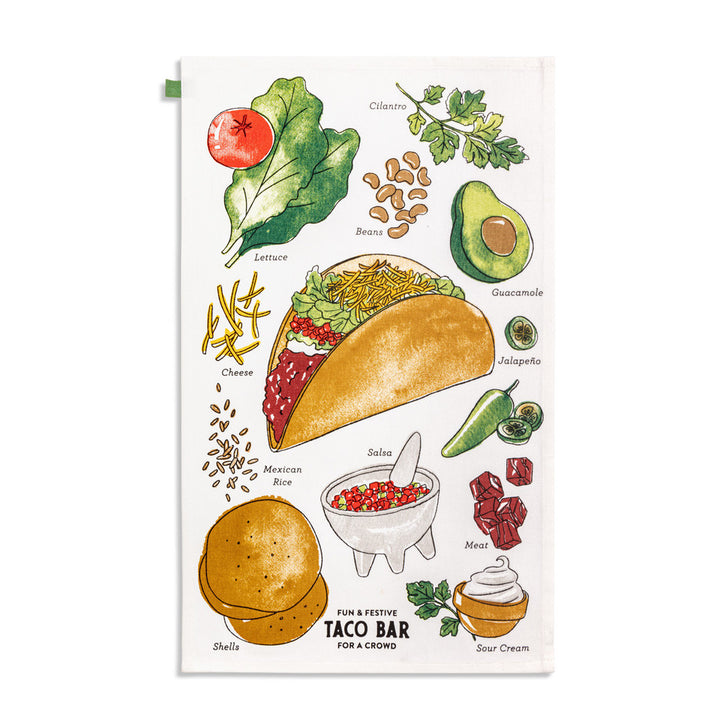 Taco Bar Cotton Twill Kitchen Towel